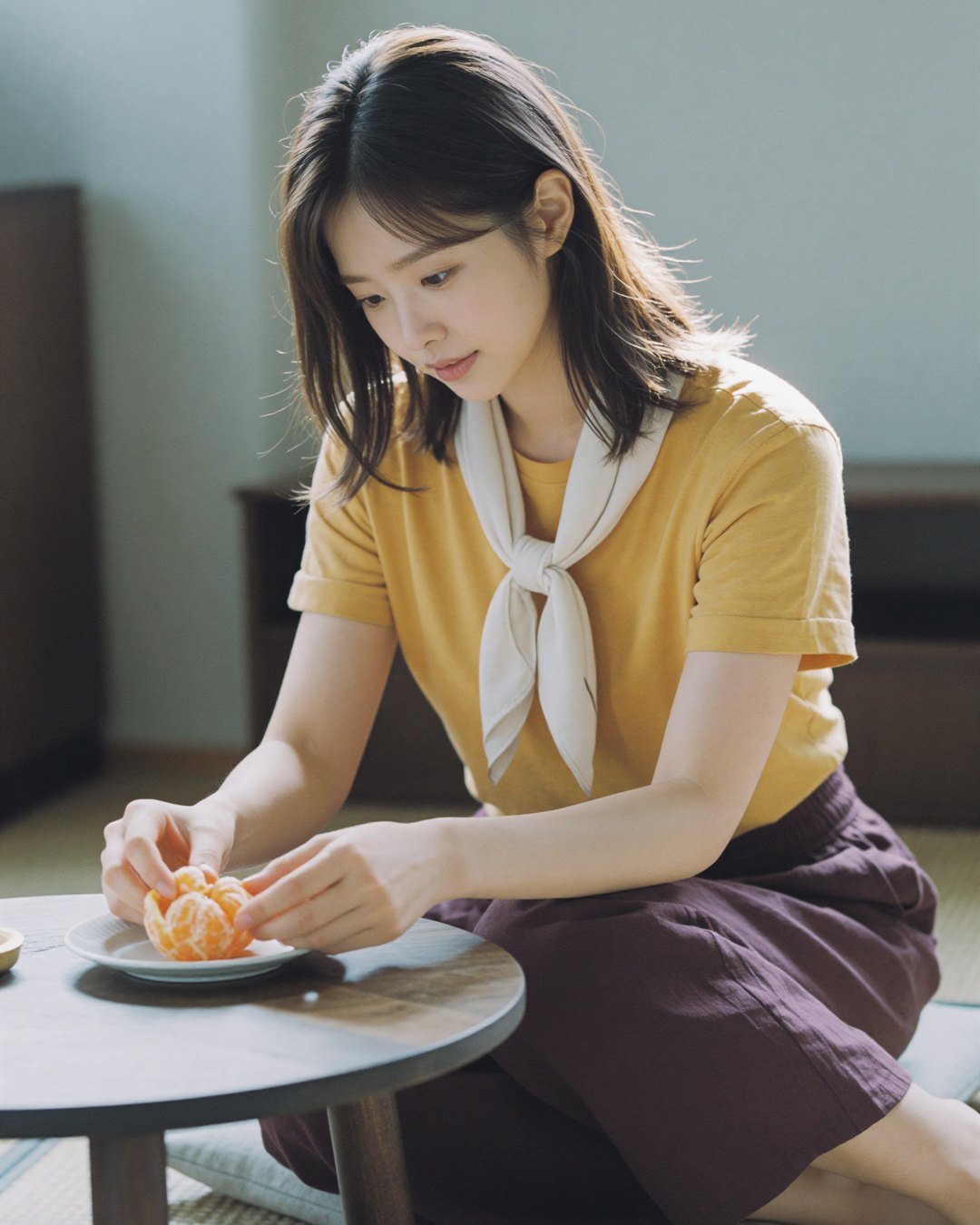 SEOA with tangerines on a low table